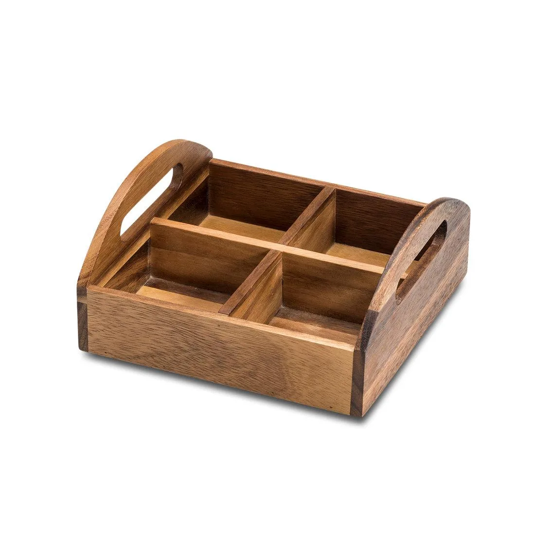 Kalmar Home Kalmar Home 4 Compartment Snack Tray Brown Acacia Wood — product photo