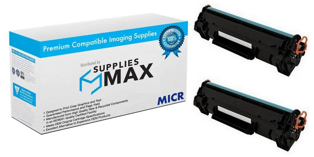 SuppliesMax SuppliesMax MICR Toner Cartridge 2 Pack Black 1000 Page Yield CF248AD-MICR — product photo