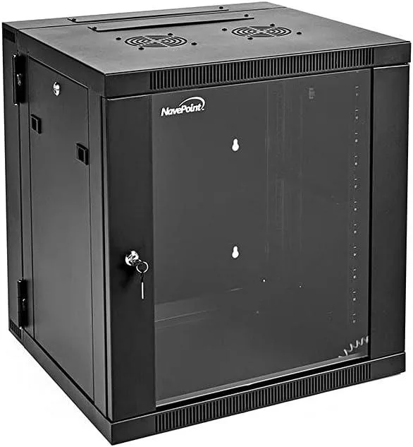 TAURKENAM TAURKENAM 12U 17.7" Deep Server Rack with Hinged Back — product photo