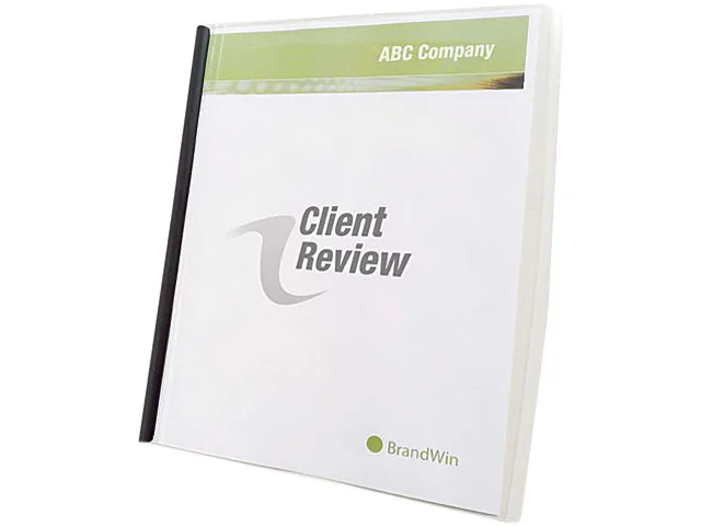 GBC GBC 67504 Slide 'N Bind Report Cover Frosted Clear 10 Pack 8.5x11 20 Sheet — product photo