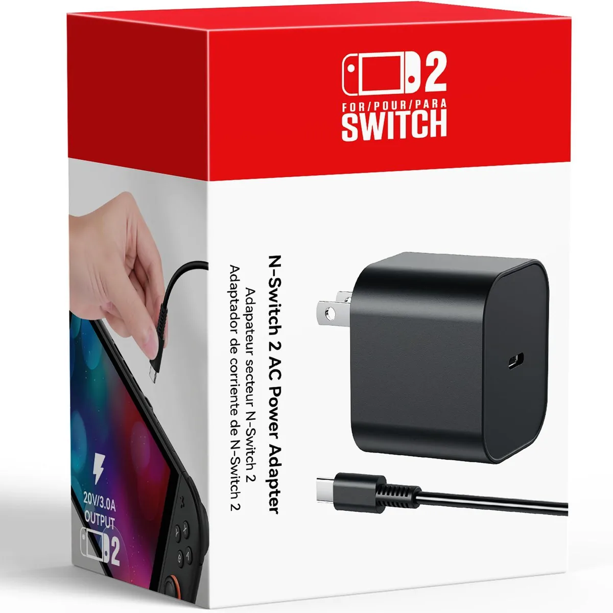 KOVA HYC-1638 60W USB-C Power Adapter 10ft Cable — product photo