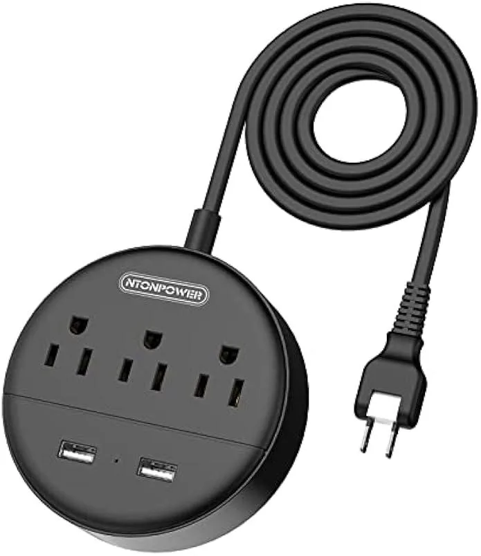 usbroway usbroway 2 Prong to 3 Prong Adapter 3 AC 2 USB 10 ft — product photo
