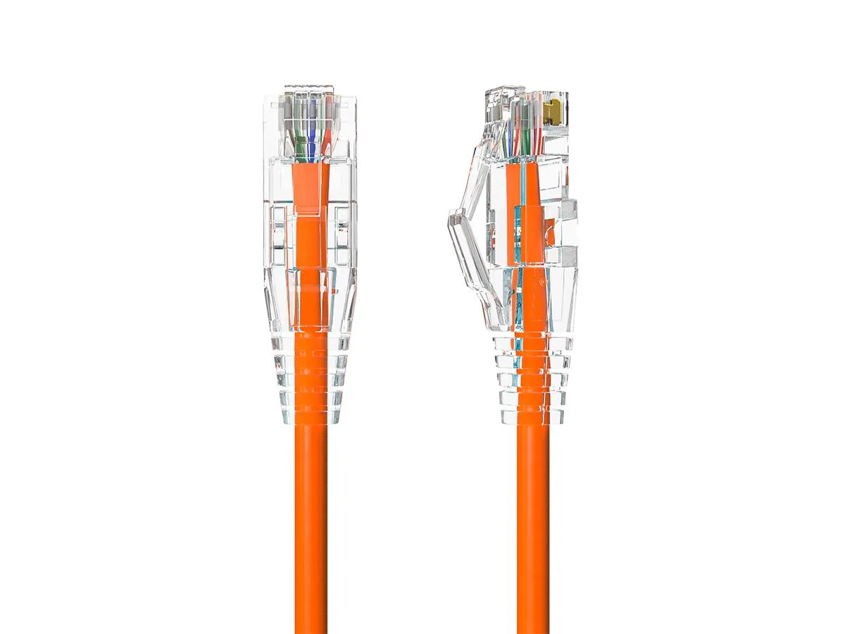 Cable Leader Cable Leader Cat6a 25ft 28AWG Slim Ethernet Cable Orange — product photo