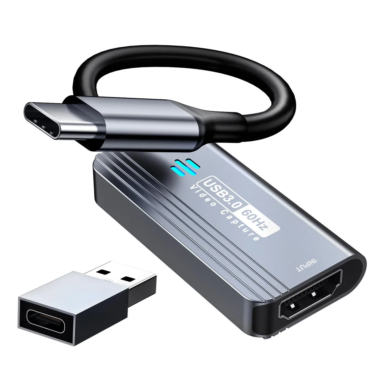 WRIARICH WRIARICH HDMI to USB-C 3.0 capture card 1080p 60fps 4K 30Hz Grey-C — product photo