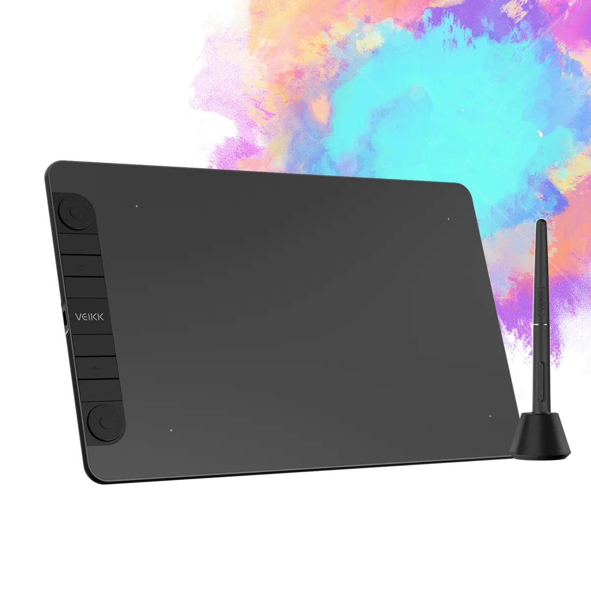 VEIKK VEIKK VK1060PRO graphics tablet 10x6 inch 8192 pressure 2 scroll wheels 6 keys — product photo