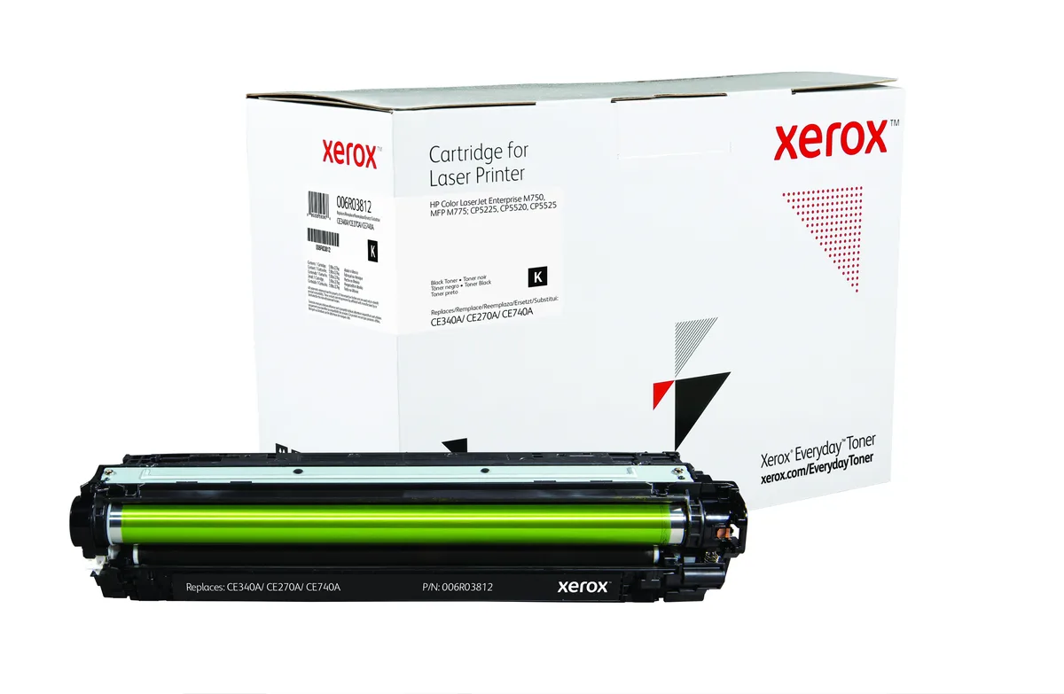 XEROX XEROX 006R03812 Black Toner Cartridge 13500 Pages HP CE340A CE270A CE740A toner cartridges (genuine brands) — product photo