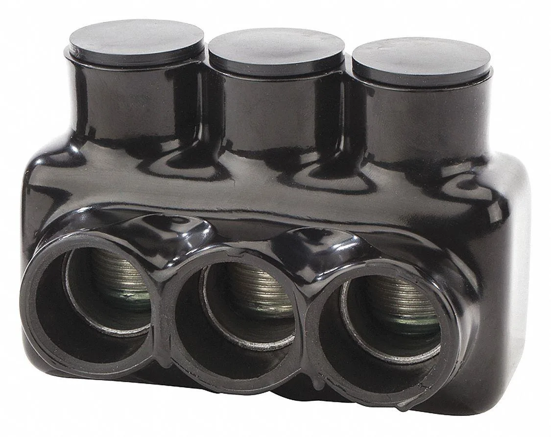 Polaris nsi Polaris nsi IPLD750-3B industrial wire connector, aluminum, black, hex, 3-port — product photo