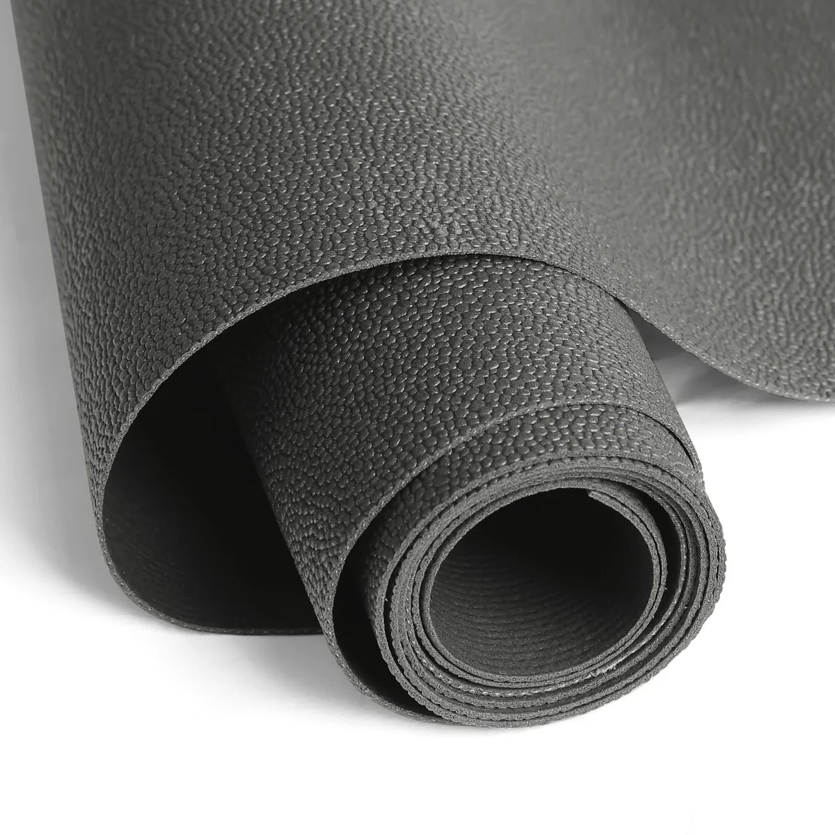 Gray foam shelf liner with leather-like texture, 11.8 by 59 inches