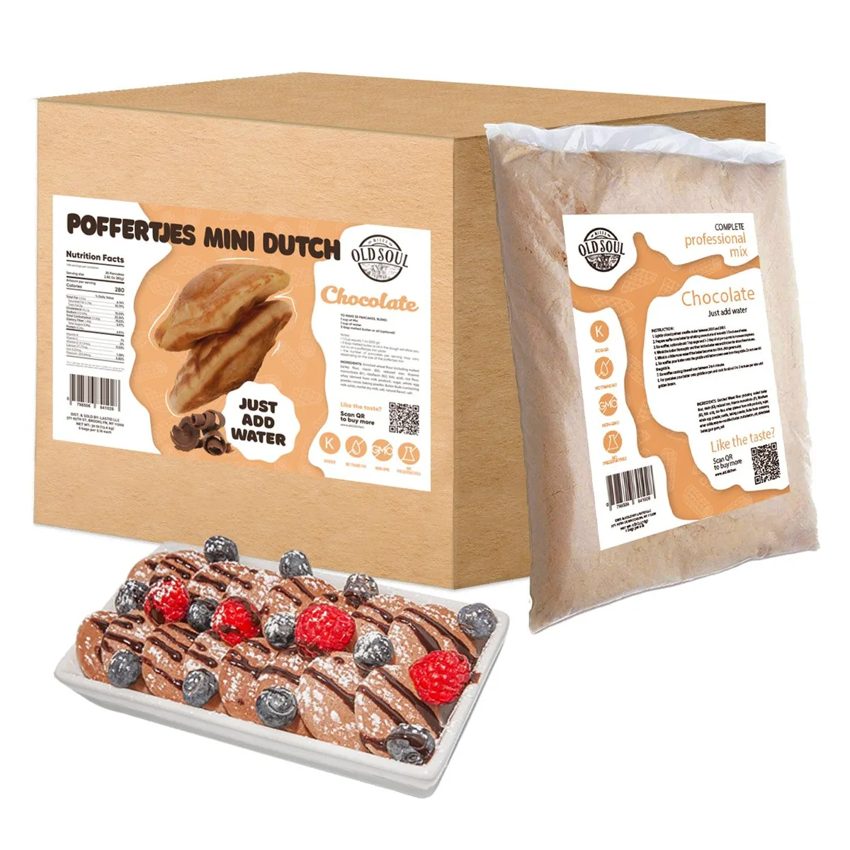 OldSoul OldSoul Poffertjes Waffle Mix Chocolate Vanilla 30 lbs — product photo