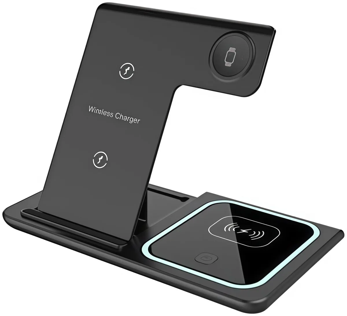 No Sew No Sew 3-in-1 Wireless Charger for iPhone, Apple Watch & AirPods — product photo