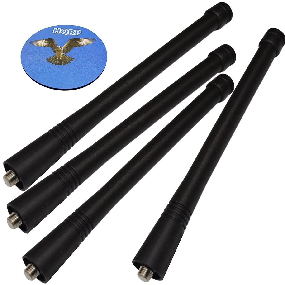 HQRP HQRP 4-Pack VHF Antenna 136-174 MHz 15cm Black + Coaster — product photo