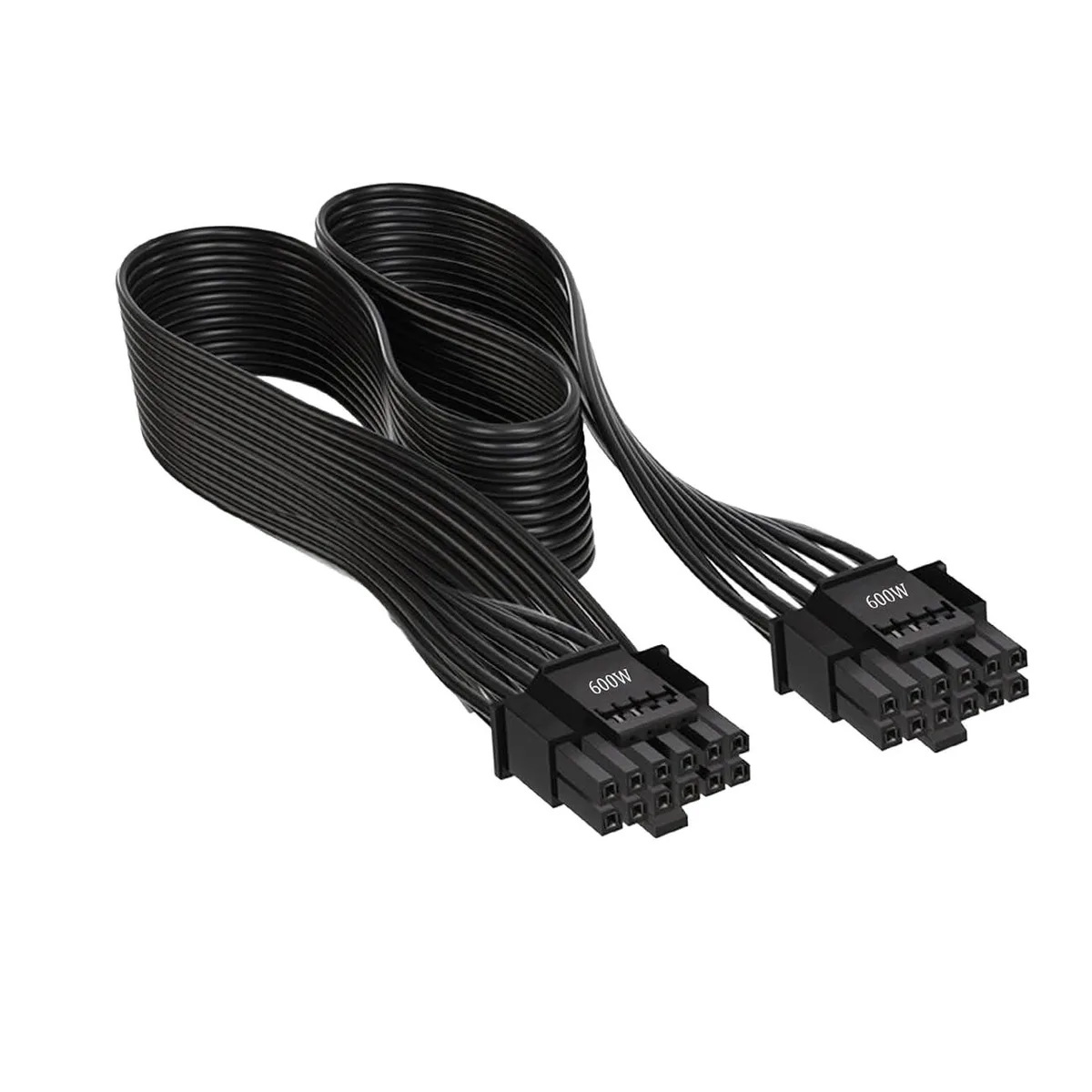  12VHPWR 600W 12+4Pin PCIe 5.0 12V-2x6 ATX 3.0/3.1 16AWG Tinned Copper GPU Power Cable Black — product photo