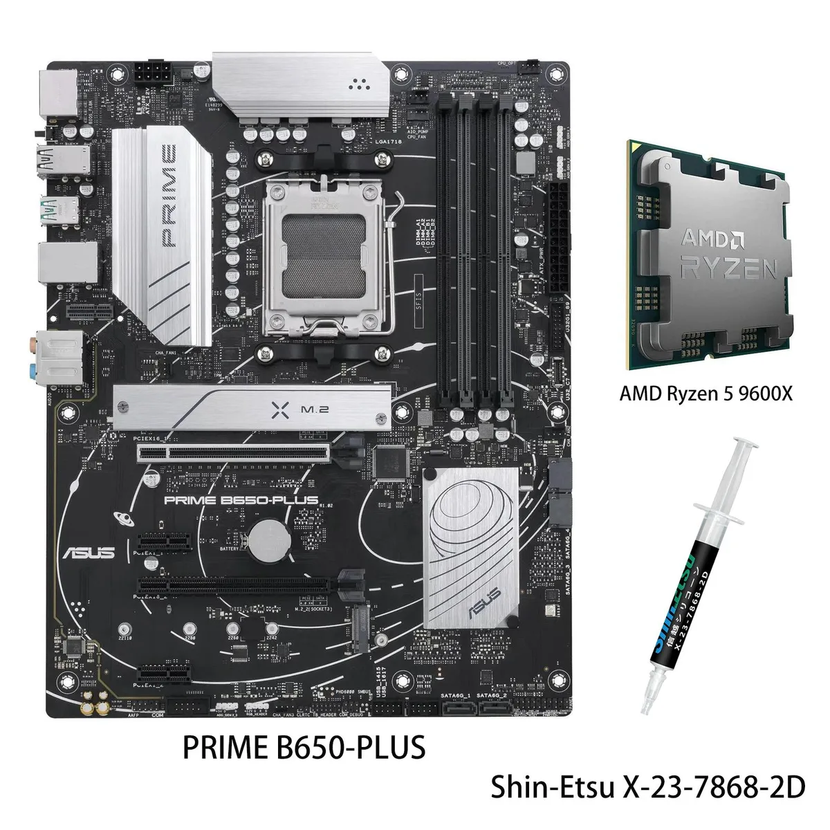 ASUS ASUS PRIME B650-PLUS + Ryzen 5 9600X AMD motherboard CPU combo — product photo