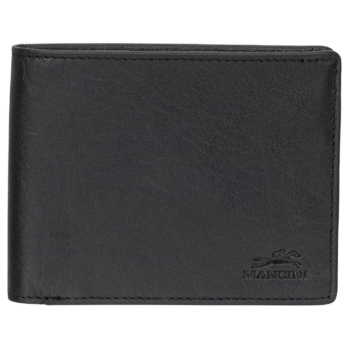 Mancini Leather Goods Mancini Leather Goods Buffalo RFID Billfold Wallet Black — product photo