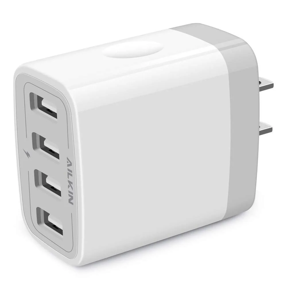  AILKIN PT-WC-24 4-Port USB Charger 4.8A White — product photo