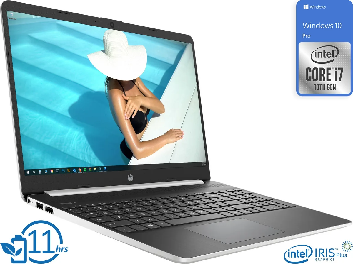 HP HP 15 laptop Core i7-1065G7 8GB 512GB NVMe SSD 15.6" HD Windows 10 Pro — product photo