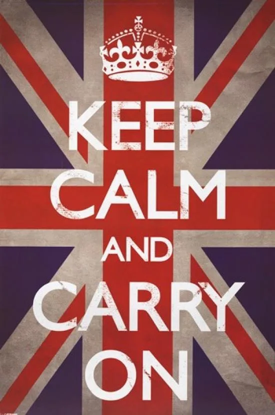 Posterazzi PYRPP32076 Keep Calm Union Jack poster print on heavy paper, 22 by 34 inches