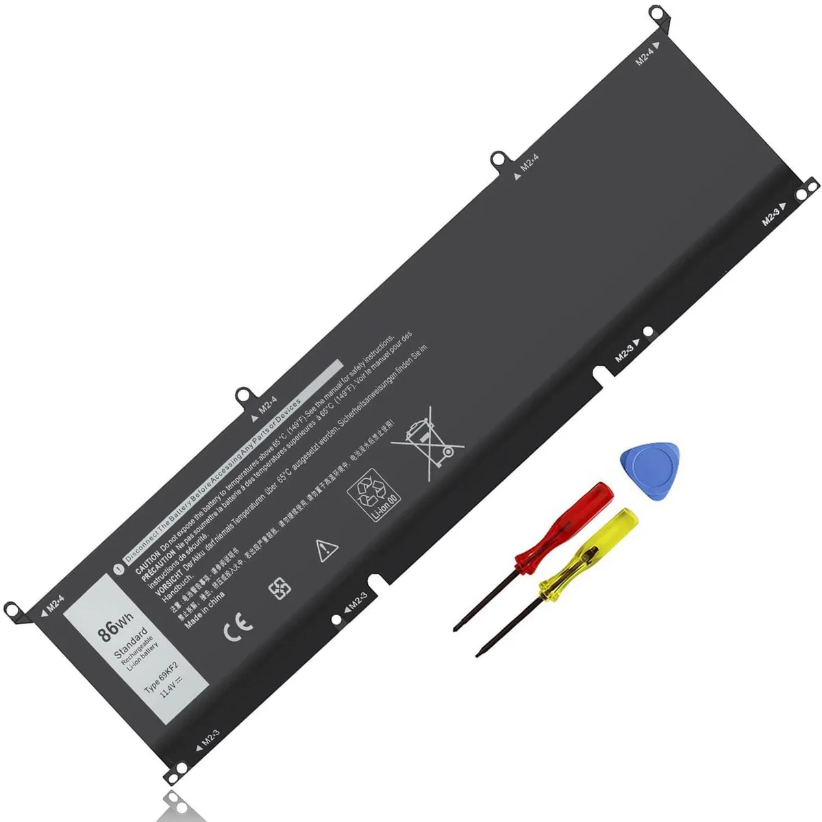  2-Power WDXOR 86Wh 11.4V Battery for Dell 69KF2 — product photo