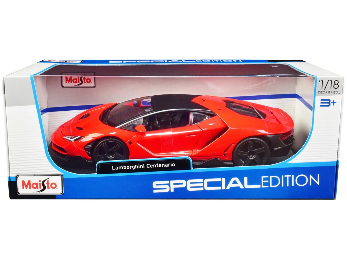 Maisto Maisto Lamborghini Centenario Orange Matt Black Top Special Edition 1/18 Diecast Hobby Collectible — product photo