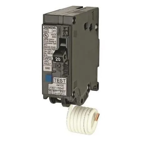 SIEMENS SIEMENS QA120AFC Arc Fault Circuit Breaker 20A 1 Pole 120V AC — product photo