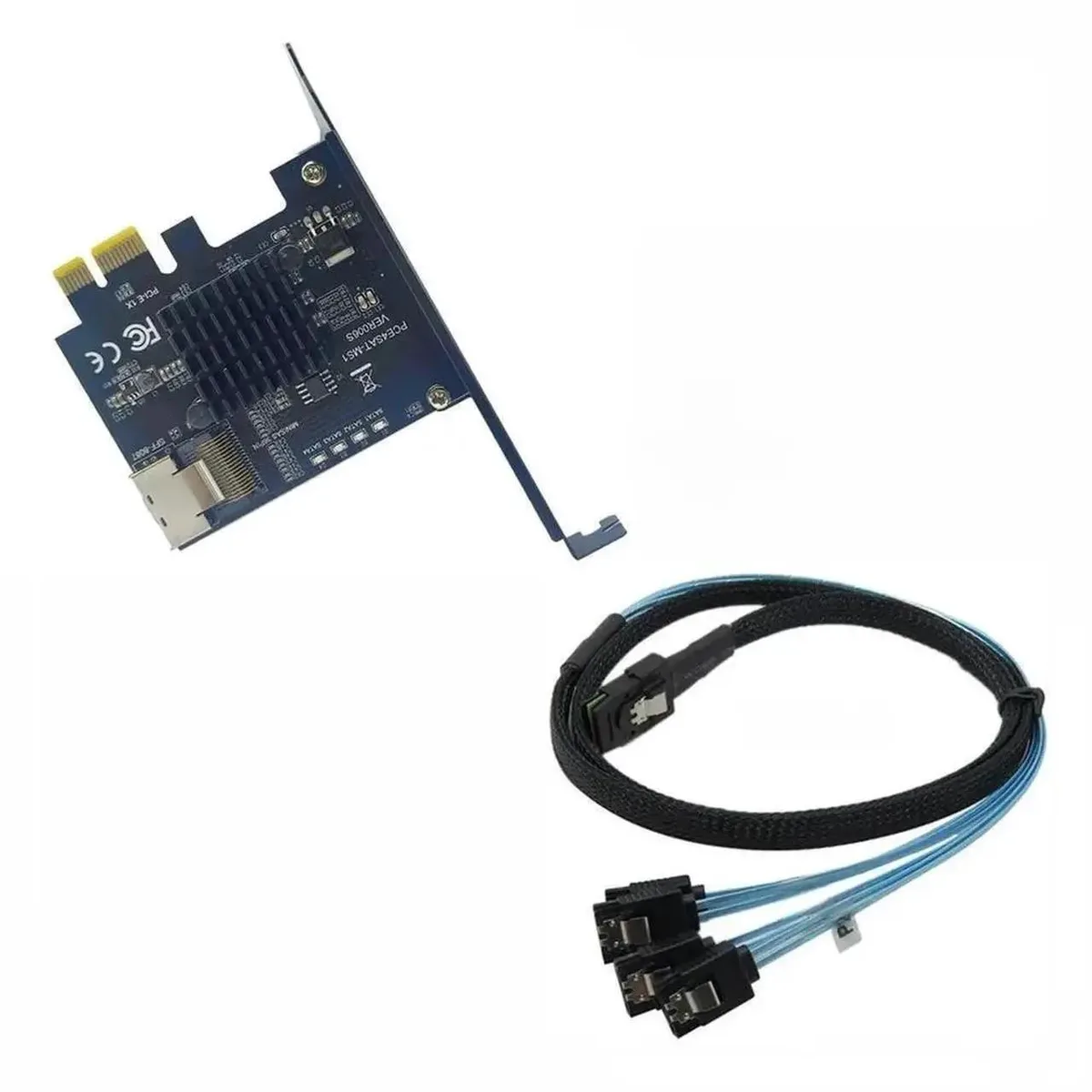 SMUGDESK SMUGDESK PCIE X1 to Mini SAS SFF8087 4Port SATA 3.0 6Gbps Controller Adapter — product photo