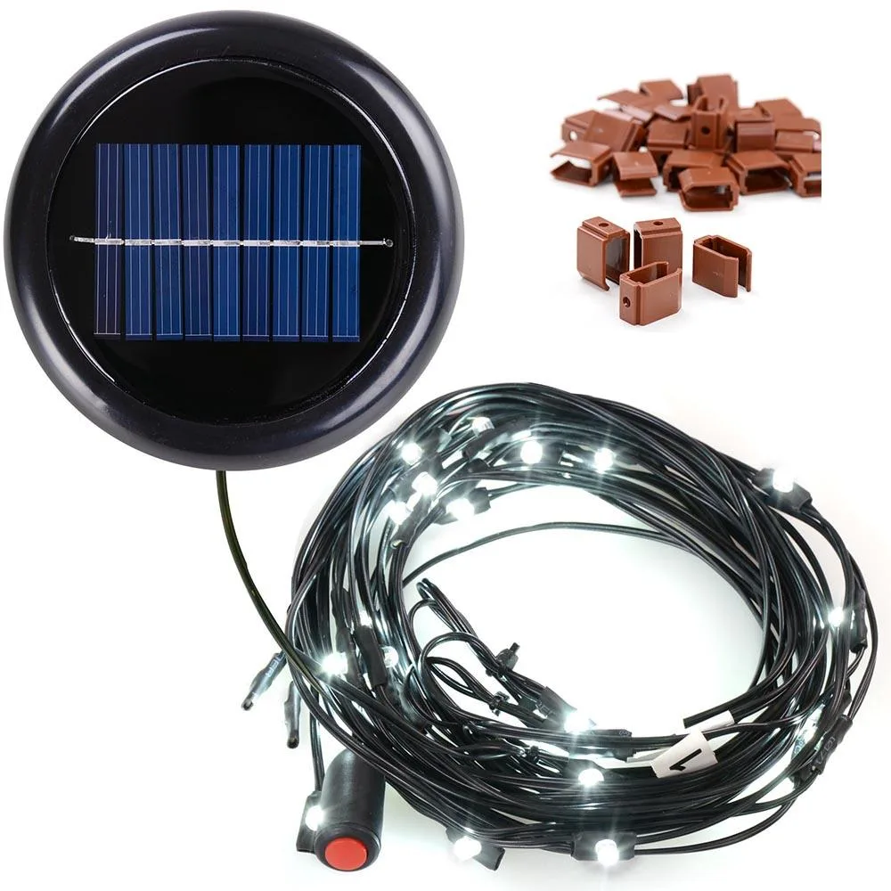 Yescom USA, Inc. Yescom USA, Inc. 07USL007-8WD40-CLW 40 LED Solar String Light Cool White for 8-Rib 8ft 9ft Patio Umbrella — product photo