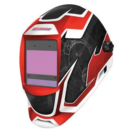 Westward Westward 44R235 Auto-Darkening Welding Helmet Shade 5-8/8-13 Black/Red/White — product photo