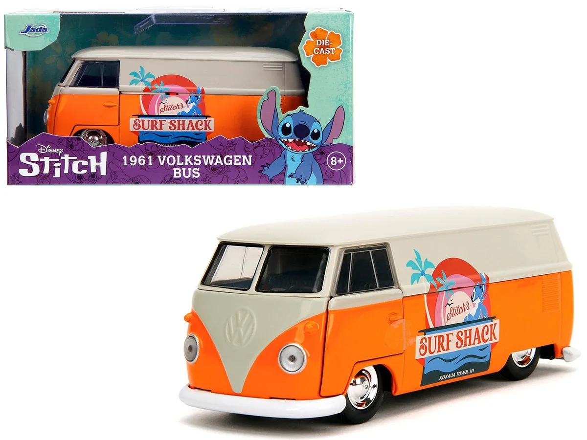 Jada Jada 36144 1/32 1961 Volkswagen Bus Stitch's Surf Shack hobby collectible — product photo