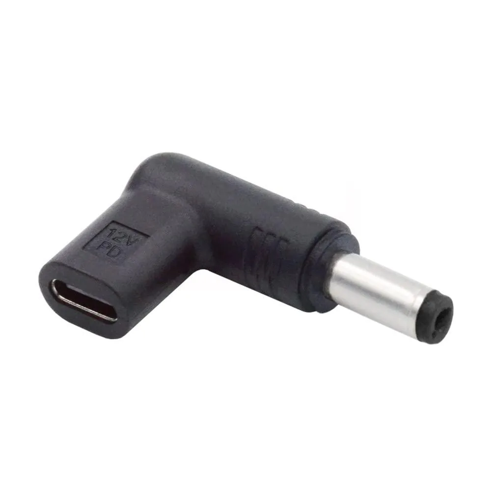 Fervit Fervit USB-C Female to DC 12V 5.5x2.1mm Adapter 90 Degree PD Trigger — product photo