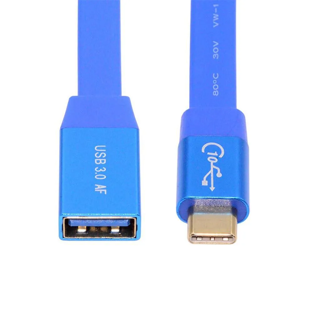 LORDWORLD LORDWORLD USB-C to USB-A OTG Cable Blue 10Gbps 20cm — product photo