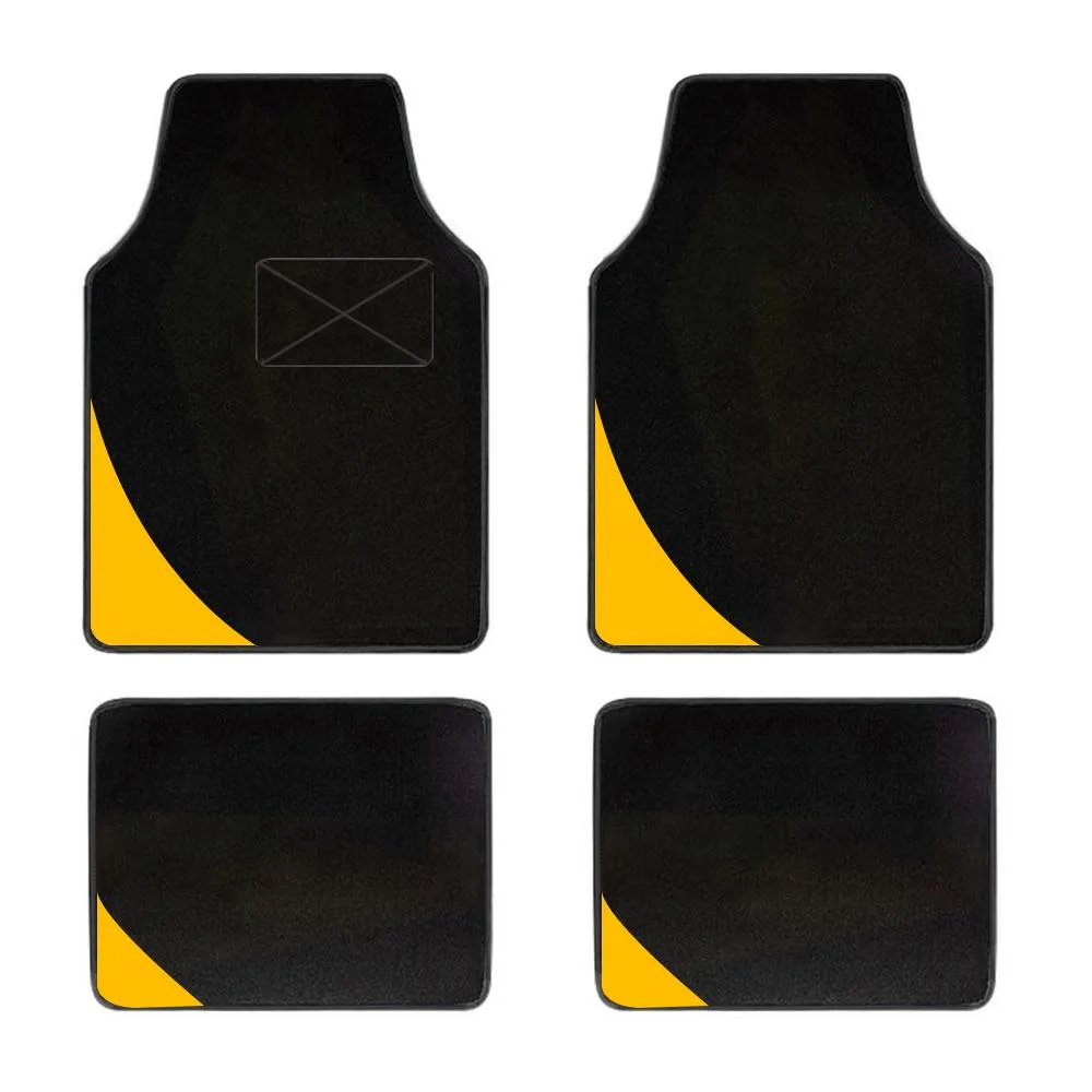 CJSolvesIt! CJSolvesIt! Yellow 4pc Floor Mats 19.69x5.51in 1550g — product photo