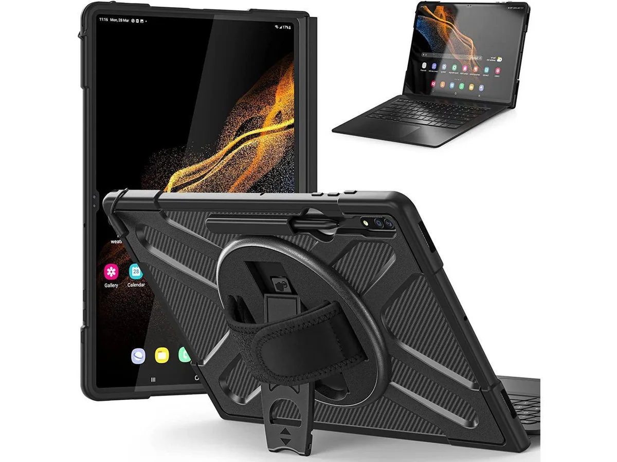 BONAEVER BONAEVER Samsung Galaxy Tab S8 Ultra 14.6 inch Case SM-X900/X906 Shockproof Black — product photo