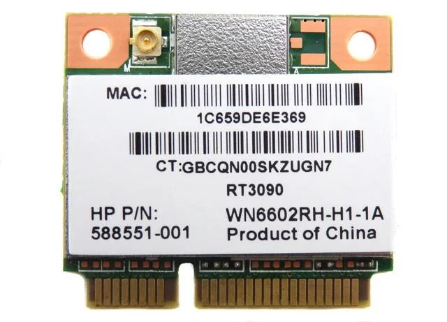 HP HP 588551-001 Trembler Half Mini Card 802.11 switch module — product photo