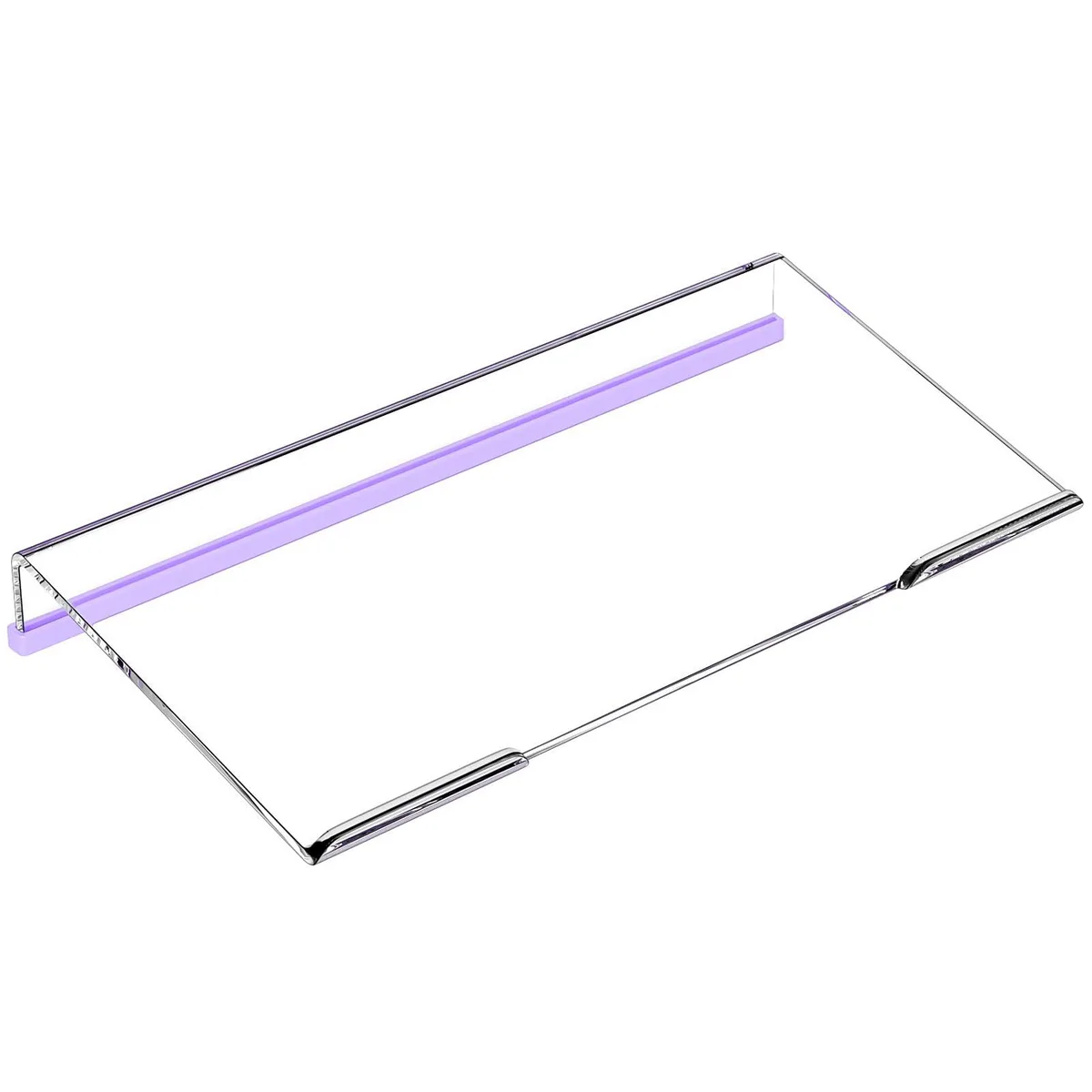  Keychron Compact Acrylic Keyboard Stand 11.8" 78 Keys White Purple Silicone Strip — product photo
