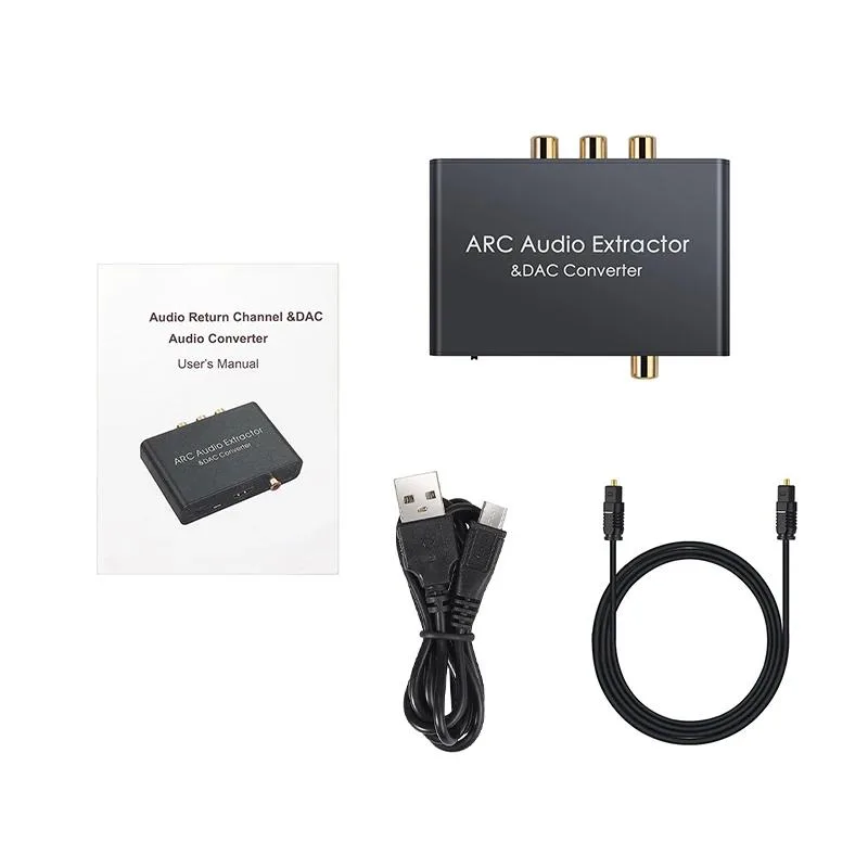 YINGHUA YINGHUA DAC Audio Converter ARC Extractor HDMI Optical Coaxial 3.5mm Analog (B) — product photo