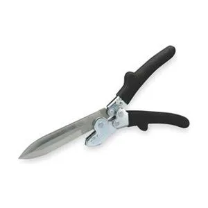 Malco FDC1 flex duct cutter with wire cutter, stainless steel blade, black vinyl handle, 11 7/8 in
