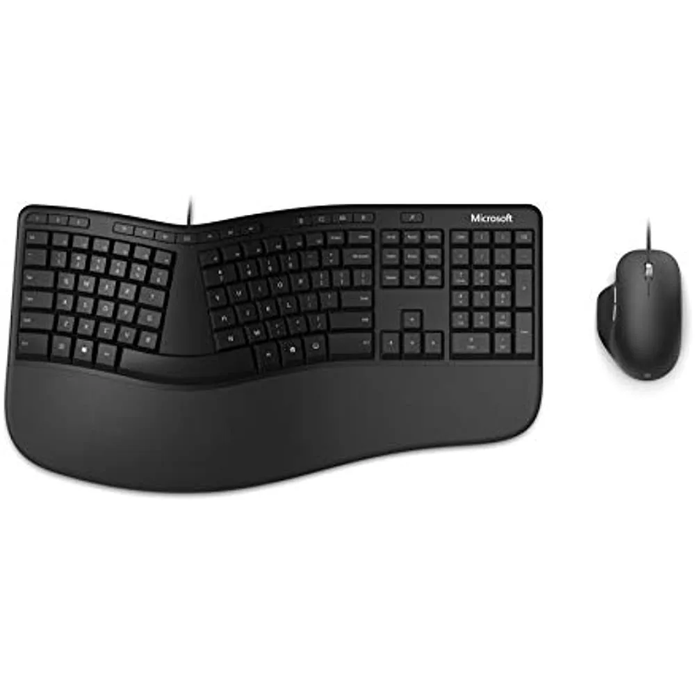 Microsoft Microsoft RJU-00001 Ergonomic Desktop Keyboard and Mouse Combo Black Wired — product photo