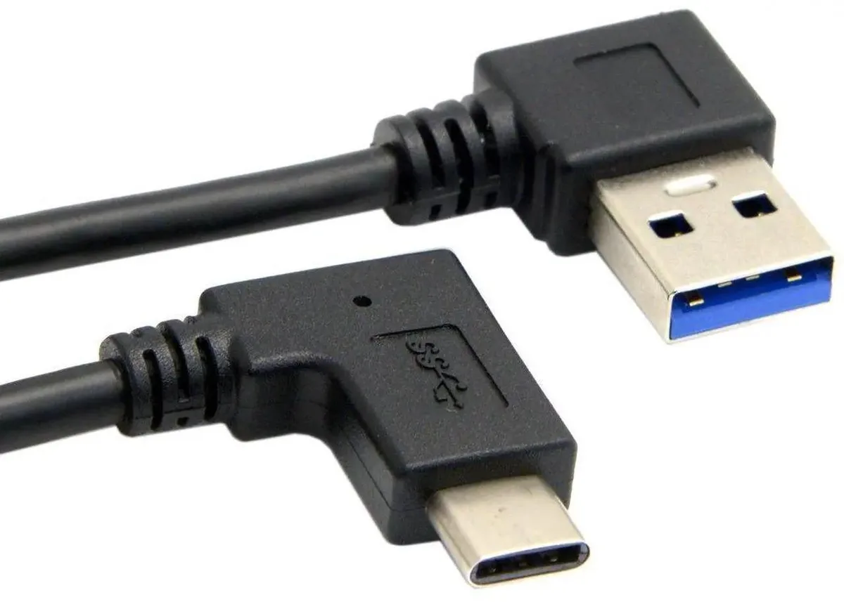 SMUGDESK SMUGDESK USB 3.1 Type-C 90° Right Angled to USB 3.0 Male Cable 30cm Type03 — product photo