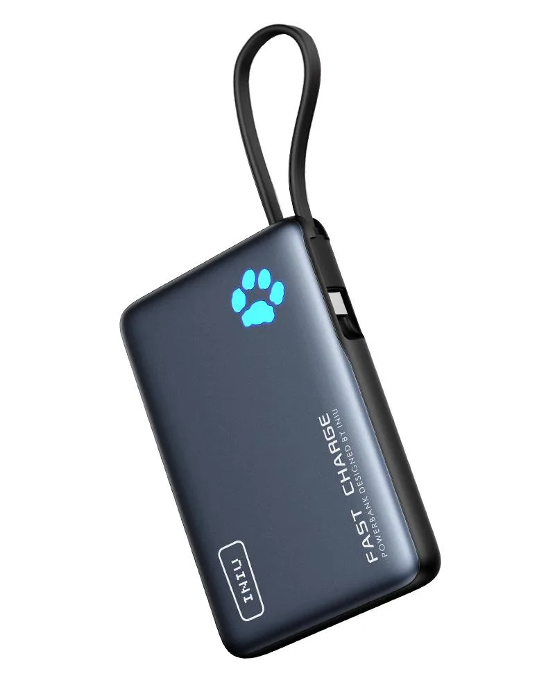 INIU INIU P41L-P1 10000mAh 20W PD Power Bank with Built-in USB-C Cable — product photo