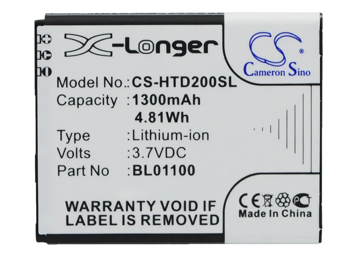 Rectangular replacement battery with Cameron Sino branding