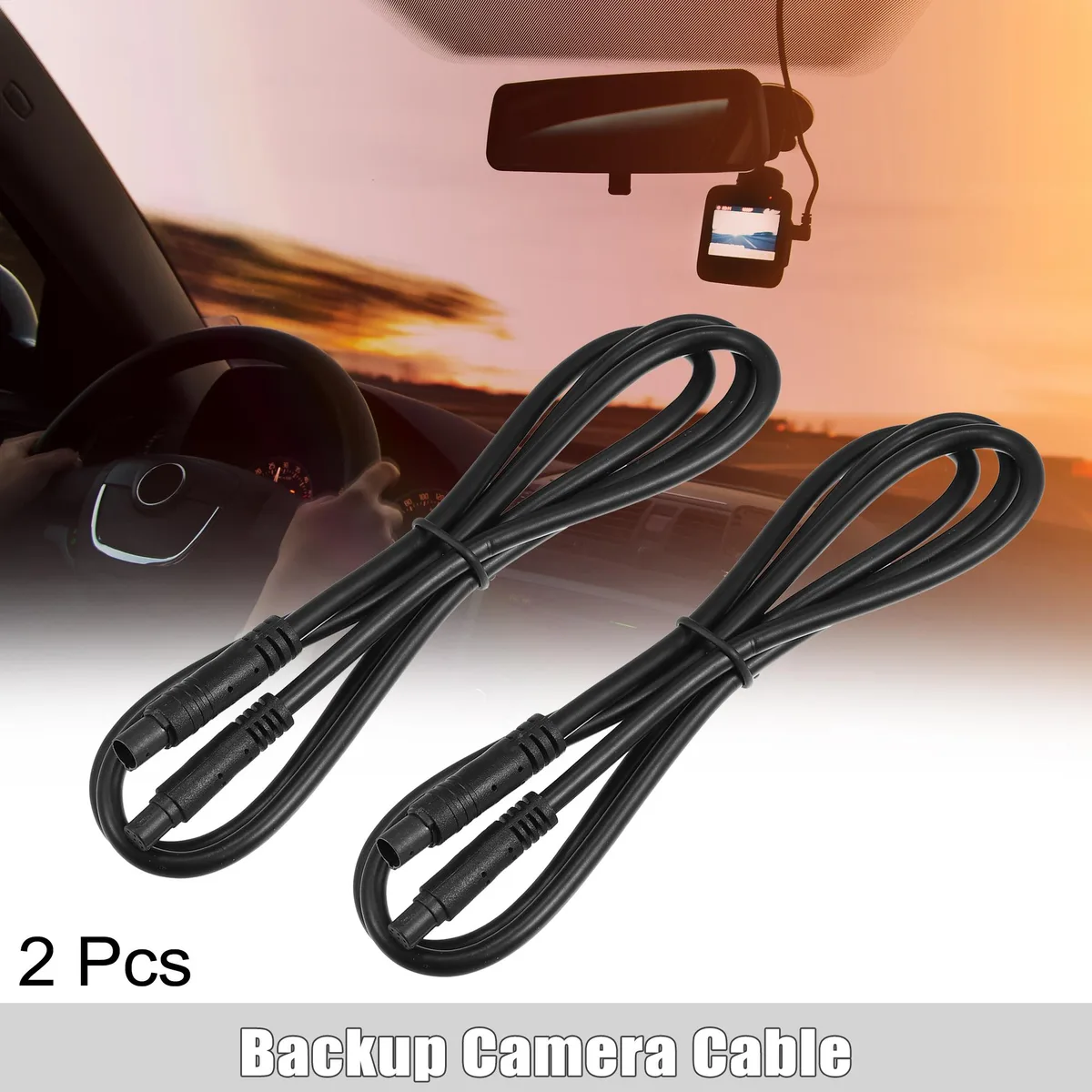 Unique-Bargains Unique-Bargains 8 Pin Backup Camera Extension Cable 100cm 2 Pcs — product photo