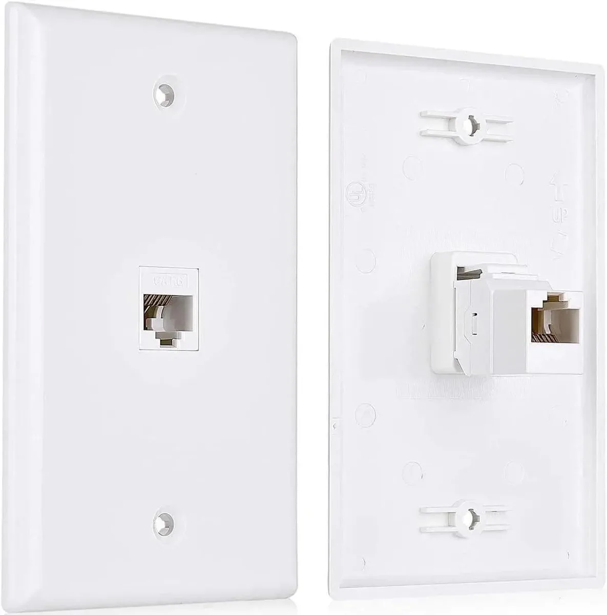 Vszerda Vszerda 2-Pack 1-Port Cat6 Ethernet Wall Plate White — product photo
