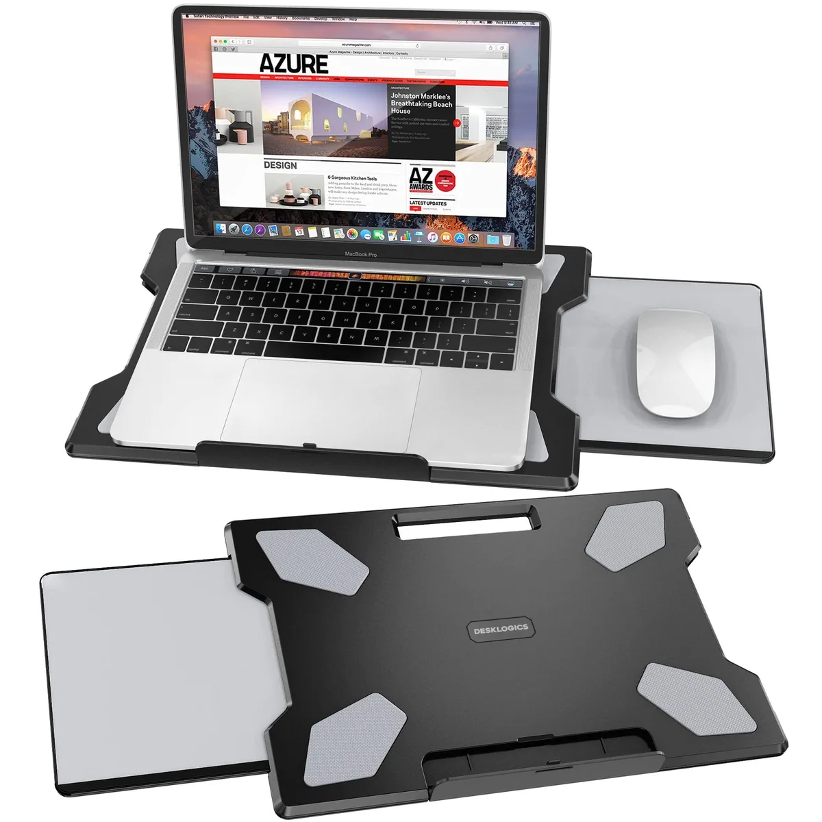 DNBeffulgent DNBeffulgent LD-6B Laptop Lap Desk 15 inch Black Retractable Mouse Pad — product photo