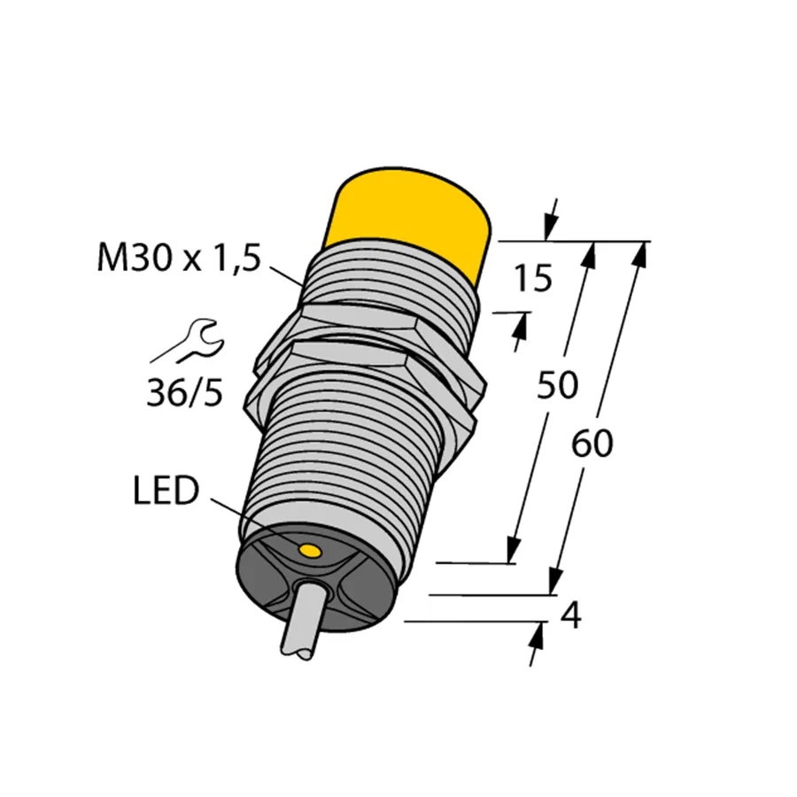 Turck Turck NI20U-M30-VP4X 1582462 Inductive sensor PNP M30×1.5 20mm IP68 179g — product photo