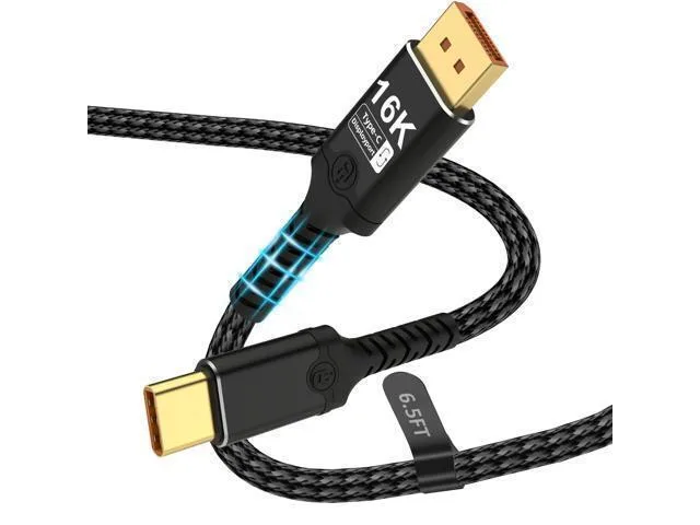LORDWORLD LORDWORLD DisplayPort cable 2.1 bidirectional 16K@60Hz 8K@120Hz 6.56FT — product photo
