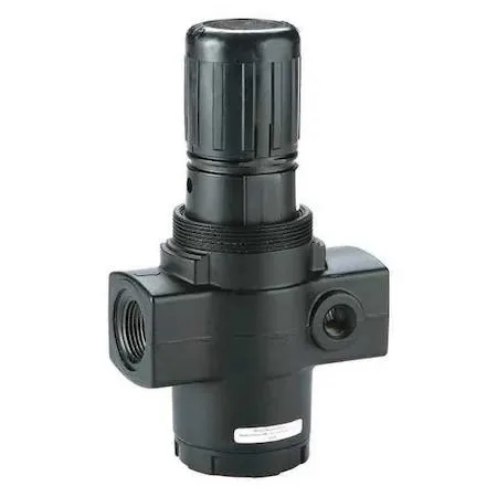 Aluminium air regulator with dual 3/4 NPT ports, heavy-duty finish