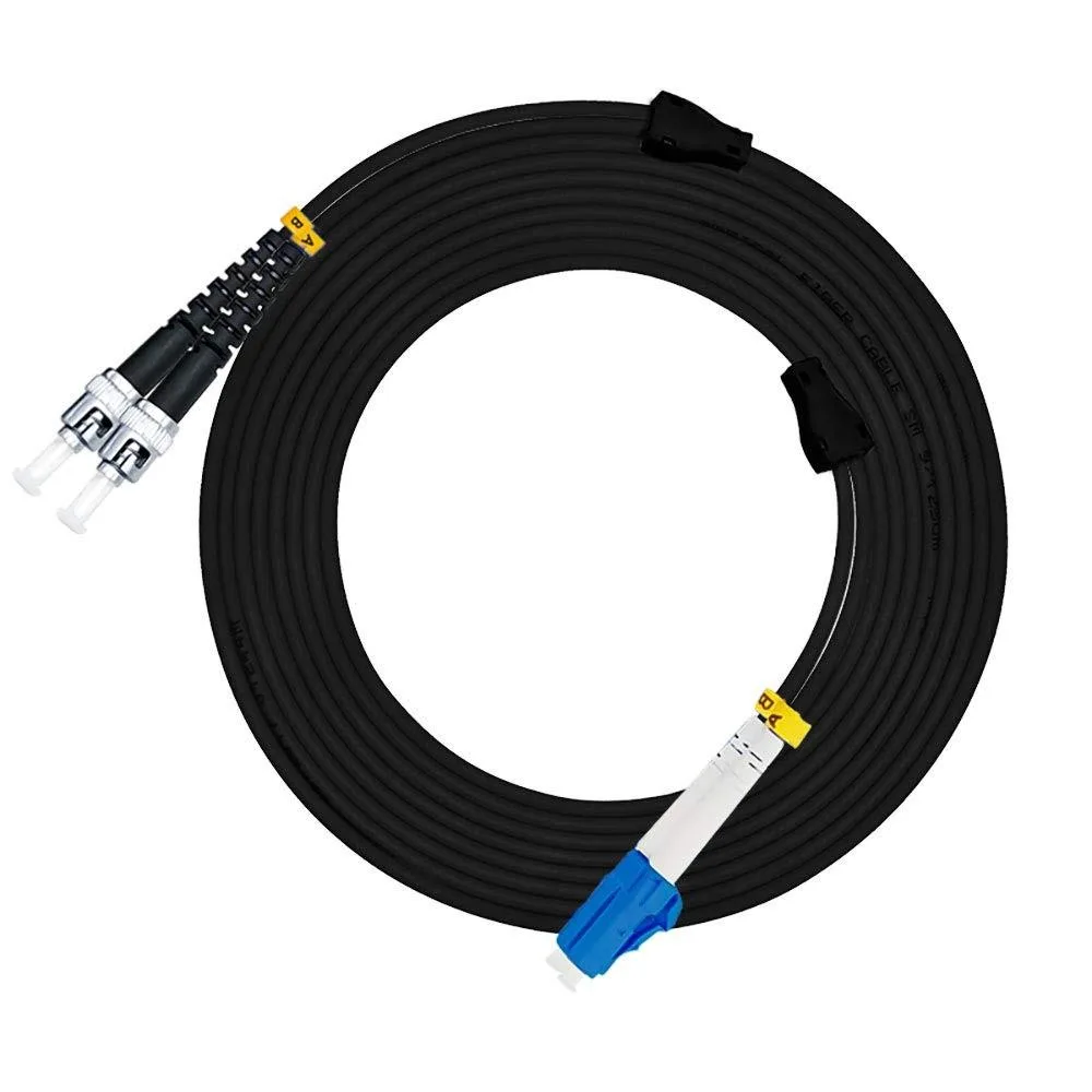 Batianda Batianda 20M LC to ST Outdoor Armored Duplex 9/125 SM Fiber Optic Cable 2 in 1 accessory — product photo