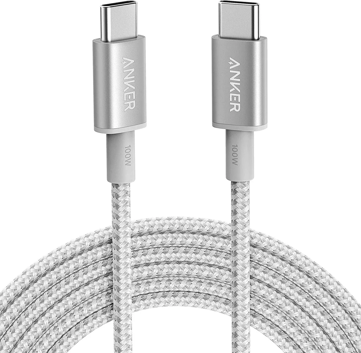 Anker Anker USB-C to USB-C Cable 100W 10ft Silver A8758 — product photo