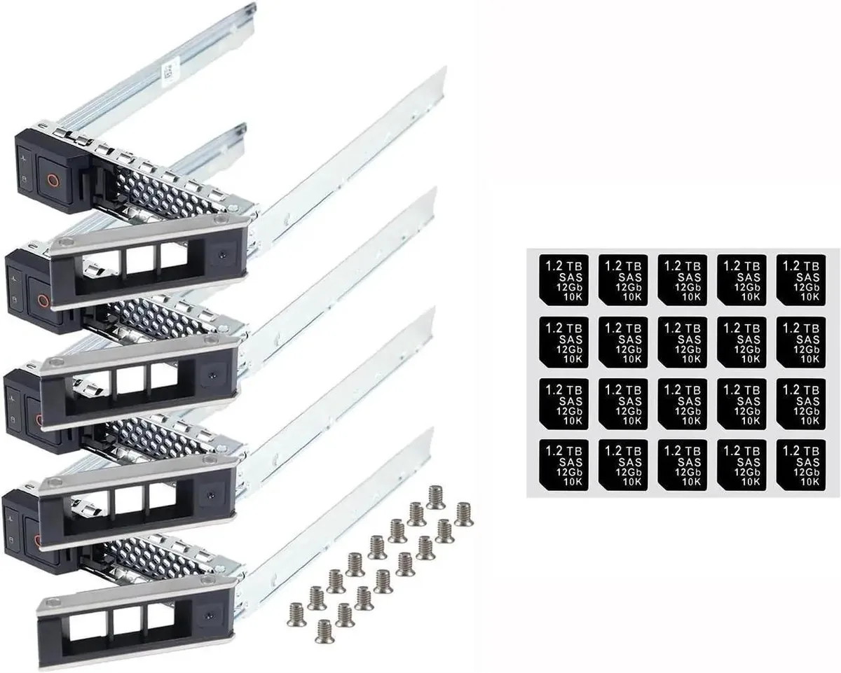 SMUGDESK SMUGDESK 4Pack 3.5" Hard Drive Tray Caddy DXD9H / 0DXD9H with 20 Stickers — product photo