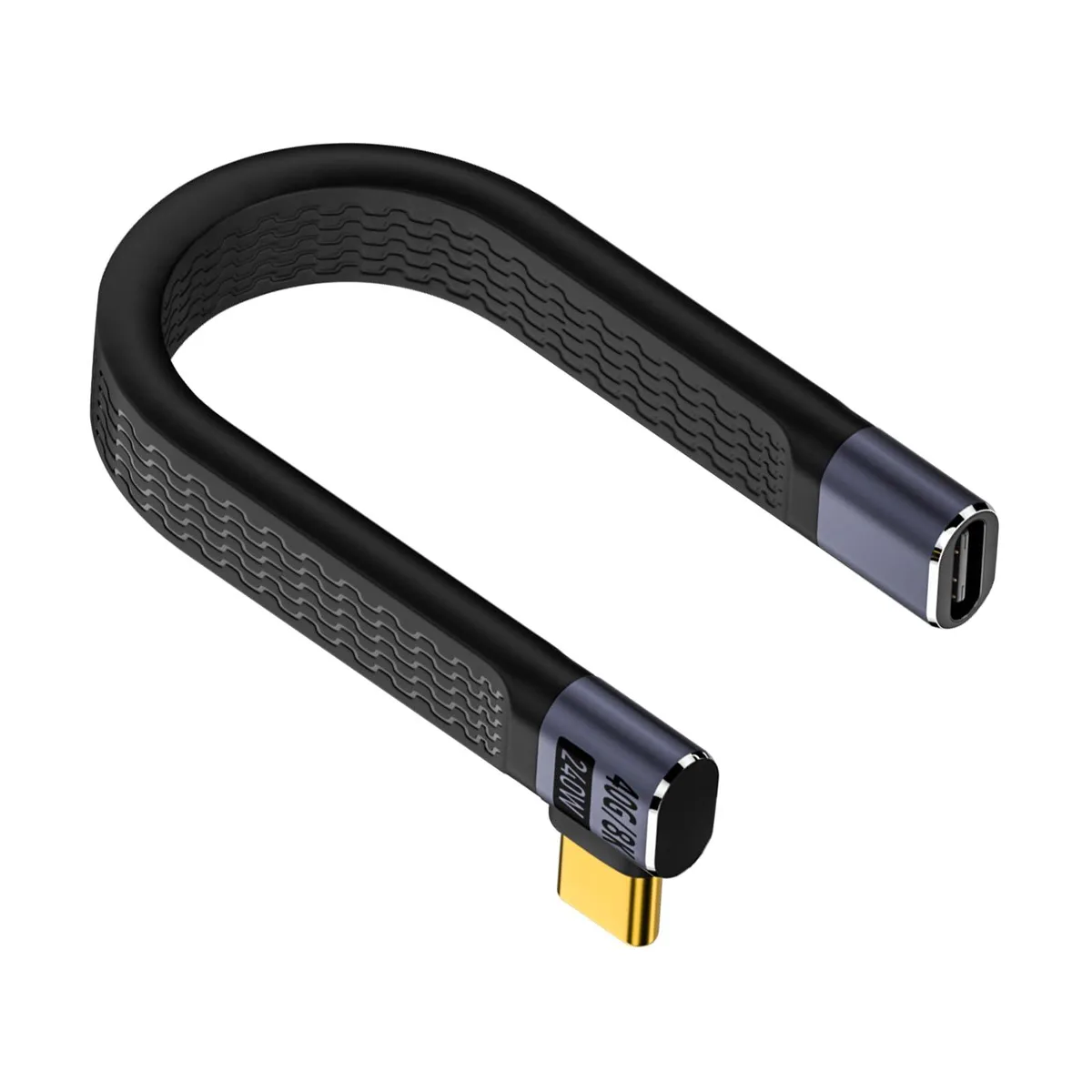 Vszerda Vszerda 40Gbps USB 4.0 Type C Right Angle Extension Cable 5inch 240W — product photo